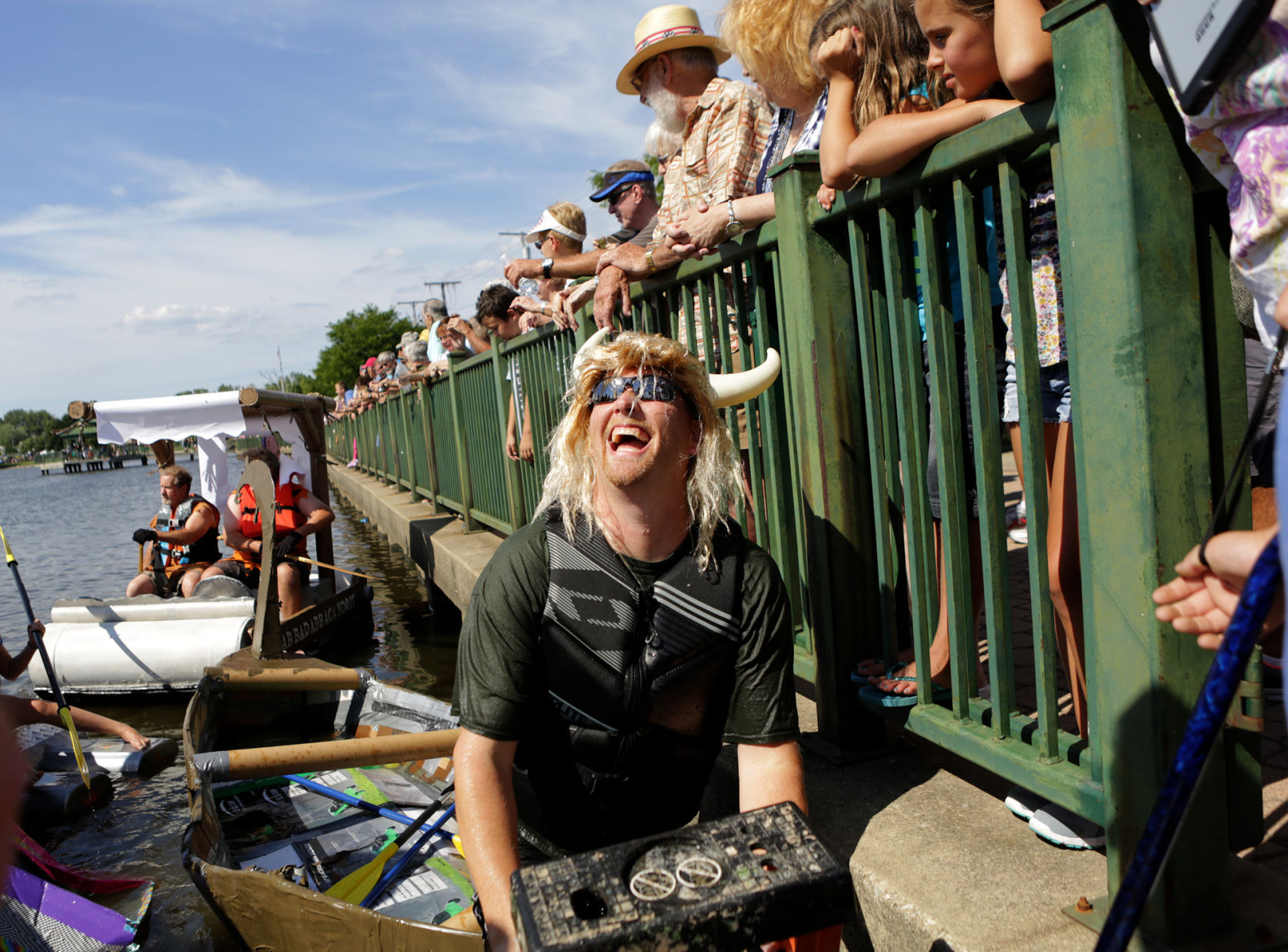 Hobart's Lakefront Festival cardboard boat race